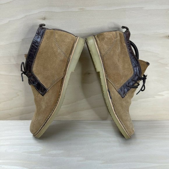 Aldo Mens Brown Suede Leather Mid Ankle Chukka Boots Lace Up Size EUR 43 US 10 main image 10